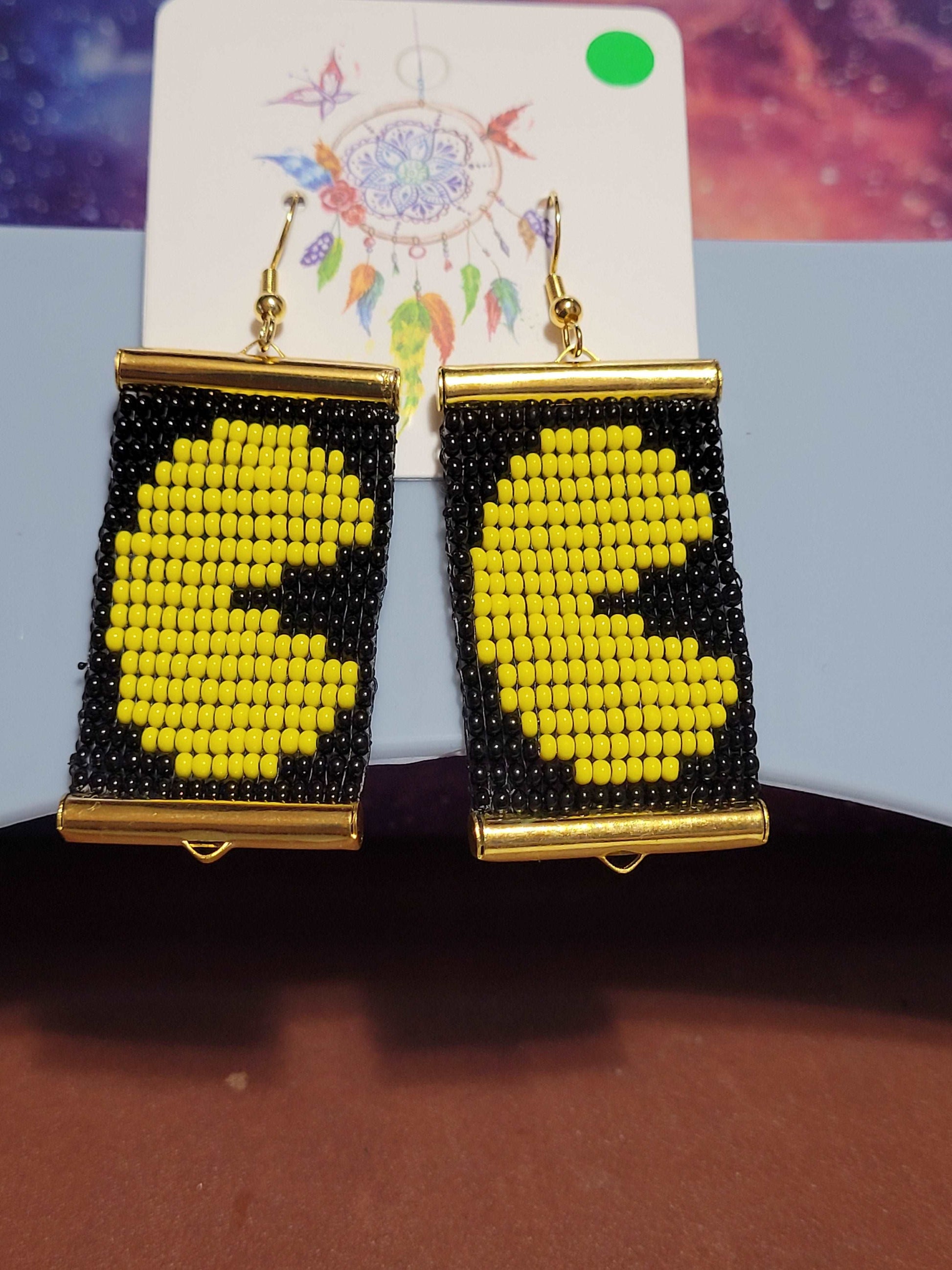 Pacman Earrings - IndigiNature