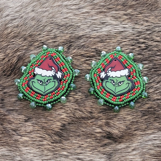 Grinchy Christmas Earrings