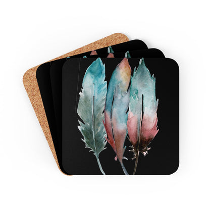 3 Feathers Coaster Set - IndigiNature