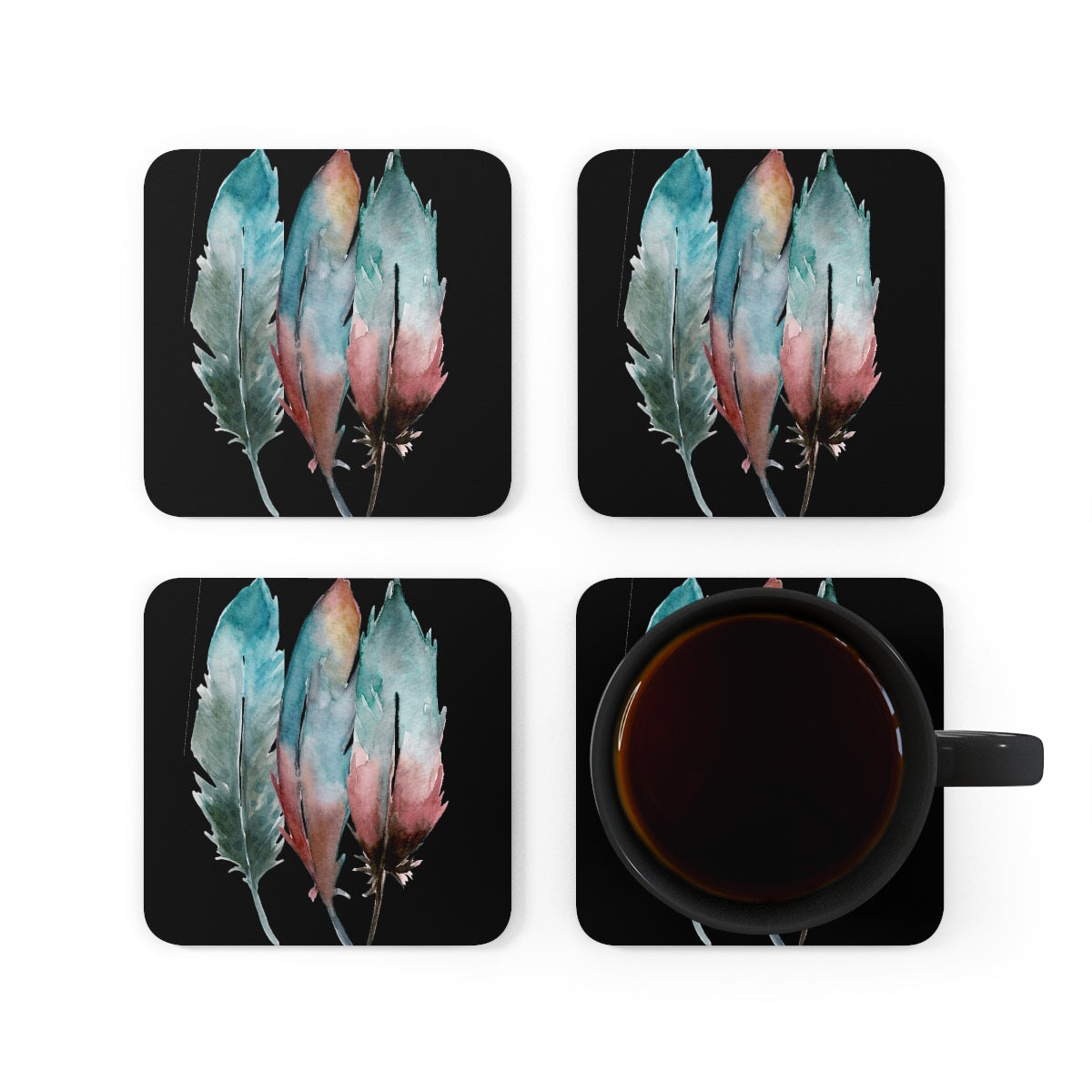 3 Feathers Coaster Set - IndigiNature